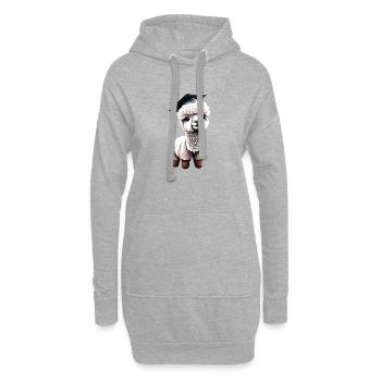 Baccalauréat en études alpaga Certificat de fin d’études - Sweat-shirt à capuche long Femme - gris chiné - Devant