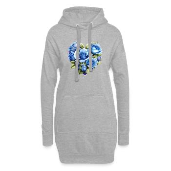 Saint-Valentin, Fête des mères, Amour, Fiançailles, Mariage - Sweat-shirt à capuche long Femme - gris chiné - Devant