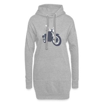 Moto Motocross Fan de moto Motard - Sweat-shirt à capuche long Femme - gris chiné - Devant