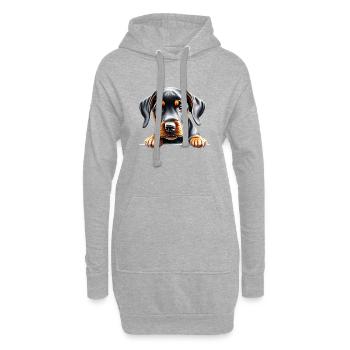 Dachshund Hund Dackelwelpe Hundehalter Hunde - Hoodie-Kleid - Grau meliert - Vorne