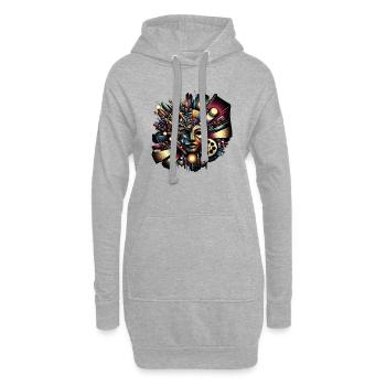 Phantom Of The Arts - Hoodie Dress - heather grey - Front