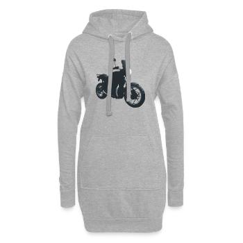 Moto Motocross Fan de moto Motard - Sweat-shirt à capuche long Femme - gris chiné - Devant