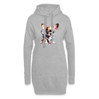 Chihuahua Chien Chihuahua Chiot Chiens Propriétaire de chien - Sweat-shirt à capuche long Femme - gris chiné - Devant
