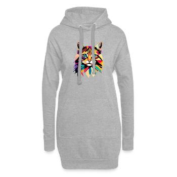 Maine Coon Chaton Chaton Propriétaire Chat Chat - Sweat-shirt à capuche long Femme - gris chiné - Devant