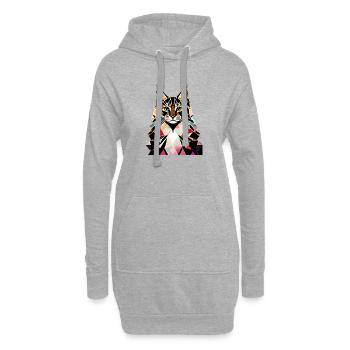 Maine Coon Chaton Chaton Propriétaire Chat Chat - Sweat-shirt à capuche long Femme - gris chiné - Devant