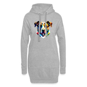 Hund Hundehalter Schäferhund Hundeliebe Hunde - Hoodie-Kleid - Grau meliert - Vorne