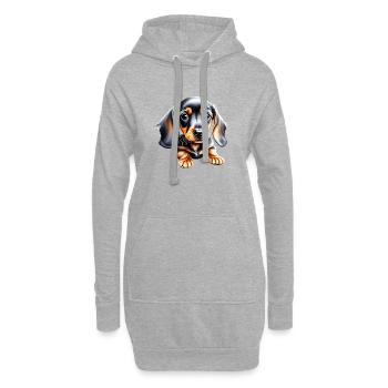 Dachshund Hund Hundehalter Dackelwelpe Hunde - Hoodie-Kleid - Grau meliert - Vorne