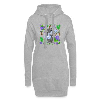 Me <3 Finnland - Hoodie-Kleid - Grau meliert - Vorne