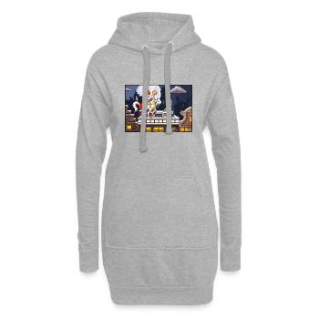 Heiliger Nikolaus am 5. Dezember - Hoodie-Kleid - Grau meliert - Vorne