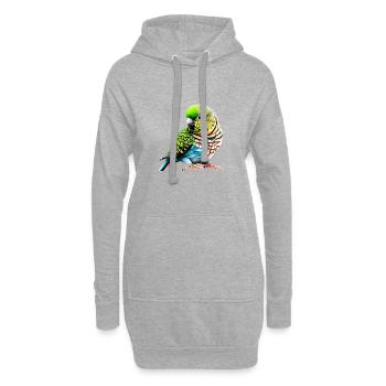 Perruche Bird Propriétaire d’oiseau Calopsitte - Sweat-shirt à capuche long Femme - gris chiné - Devant