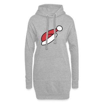 Santa Hat Christmas Santa Claus - Hoodie Dress - heather grey - Front