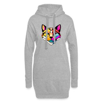 Perserkatze Kater Katze Katzenbesitzer Hauskatze - Hoodie-Kleid - Grau meliert - Vorne