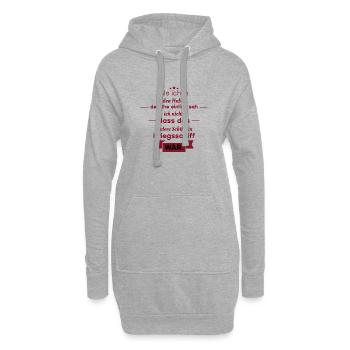 Lustige Sprüche Scheidung - Hoodie-Kleid - Grau meliert - Vorne