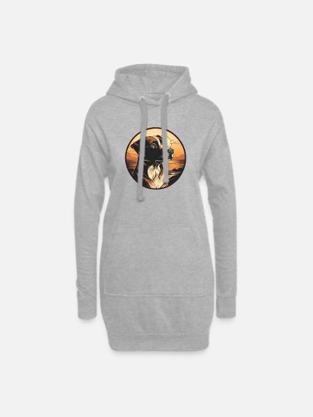 The dog is man's most faithful friend - Hoodie Dress - heather grey