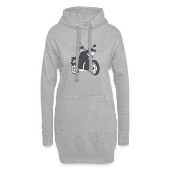 Moto Motocross Fan de moto Motard - Sweat-shirt à capuche long Femme - gris chiné - Devant
