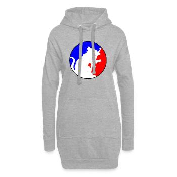 TerRaRisT - Logo - Hoodie-Kleid - Grau meliert - Vorne