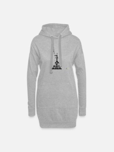 Hermannsdenkmal peace dunkel - Hoodie-Kleid - Grau meliert