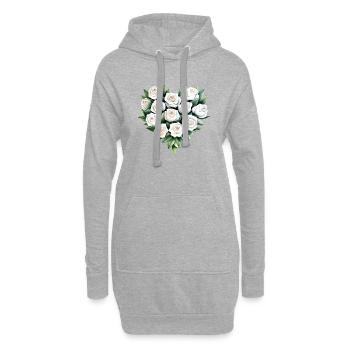 Saint-Valentin, Fête des mères, Fiançailles, Mariage, Amour - Sweat-shirt à capuche long Femme - gris chiné - Devant