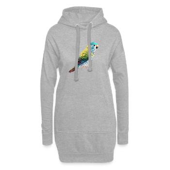 Perruche Bird Propriétaire d’oiseau Calopsitte - Sweat-shirt à capuche long Femme - gris chiné - Devant