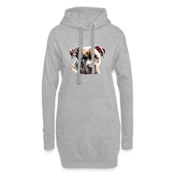 Staffordshire Bullterrier Hunde Hund Hundebesitzer - Hoodie-Kleid - Grau meliert - Vorne