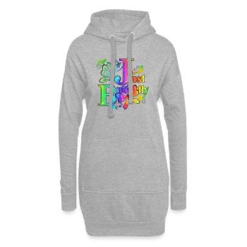 Fleurs De Papillon Coloré Rêve D’insectes Coloré Rêve - Sweat-shirt à capuche long Femme - gris chiné - Devant