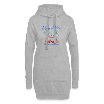 Libéré Délivré Retraité idée cadeau retraite - Sweat-shirt à capuche long Femme - gris chiné - Devant