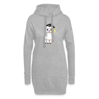 Baccalauréat en études d’alpaga Certificat de fin d’études supérieures - Sweat-shirt à capuche long Femme - gris chiné - Devant