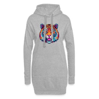 tiger 2 - Hoodie-Kleid - Grau meliert - Vorne