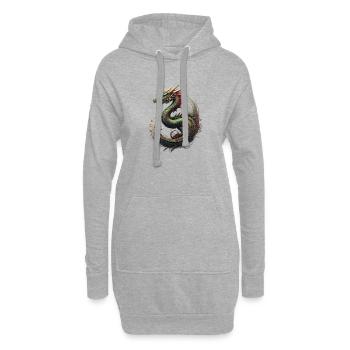 Mystical Dragon - Hoodie Dress - heather grey - Front