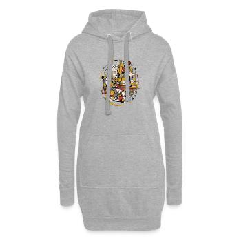 Art Drums Schlagzeug - Hoodie-Kleid - Grau meliert - Vorne
