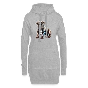 Staffordshire Bullterrier Hunde Hundebesitzer Hund - Hoodie-Kleid - Grau meliert - Vorne