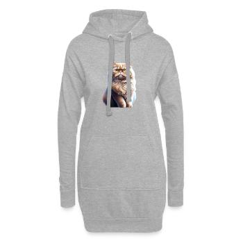 Chat persan, Propriétaire de chat, Chat, Chat, Chat domestique - Sweat-shirt à capuche long Femme - gris chiné - Devant