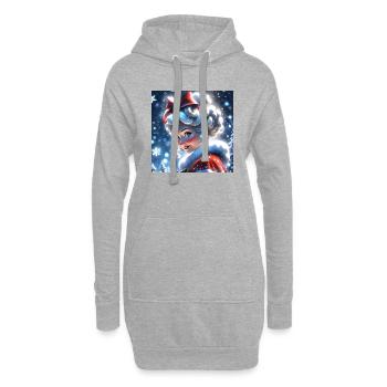 Joyeux Noel #4 - Sweat-shirt à capuche long Femme - gris chiné - Devant