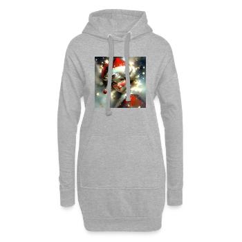 Joyeux Noel #9 - Sweat-shirt à capuche long Femme - gris chiné - Devant