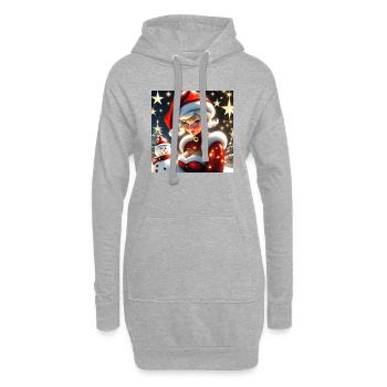 Joyeux Noel #11 - Sweat-shirt à capuche long Femme - gris chiné - Devant