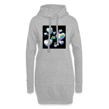 Heart Attack - Hoodie-Kleid - Grau meliert - Vorne