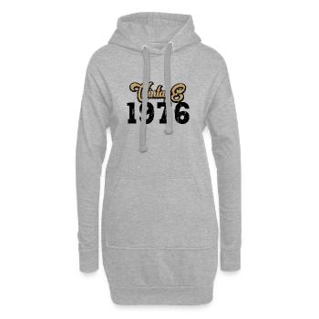 Millésime 1976 - Sweat-shirt à capuche long Femme - gris chiné - Devant