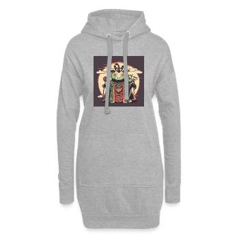 Ziegen Priester - Hoodie-Kleid - Grau meliert - Vorne