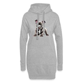 Staffordshire Bullterrier Hund Hundebesitzer Hunde - Hoodie-Kleid - Grau meliert - Vorne