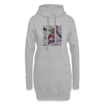 Ski Winter - Hoodie-Kleid - Grau meliert - Vorne