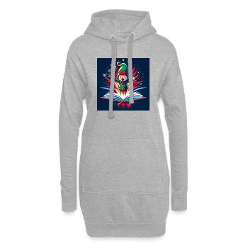 Elf Burst - Hoodie Dress - heather grey - Front
