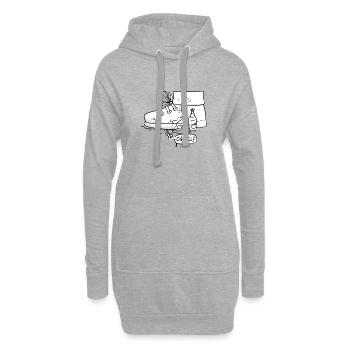 Beth die Spinne - Prost! - Hoodie-Kleid - Grau meliert - Vorne