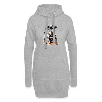 Chien doberman Chiot Doberman dresseur de doberman - Sweat-shirt à capuche long Femme - gris chiné - Devant