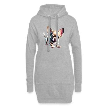 Chihuahua Chien Chihuahua Chiot Chiens Propriétaire de chien - Sweat-shirt à capuche long Femme - gris chiné - Devant