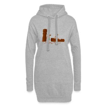 Sculpteurs de Tikis - Sweat-shirt à capuche long Femme - gris chiné - Devant