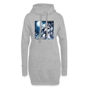 Silberfee fantastisch - Hoodie-Kleid - Grau meliert - Vorne