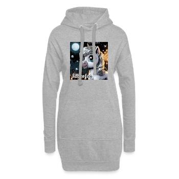 Silberzauber - Hoodie-Kleid - Grau meliert - Vorne