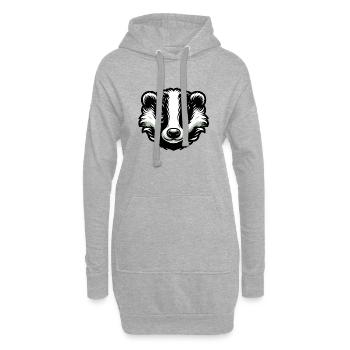 Dachs - Hoodie-Kleid - Grau meliert - Vorne