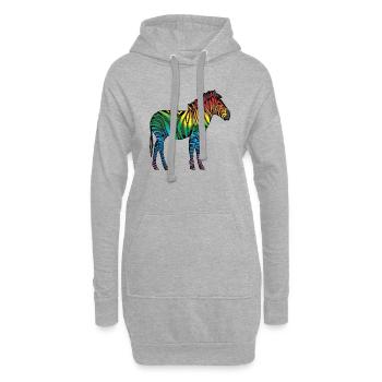 Zebra - Hoodie-Kleid - Grau meliert - Vorne