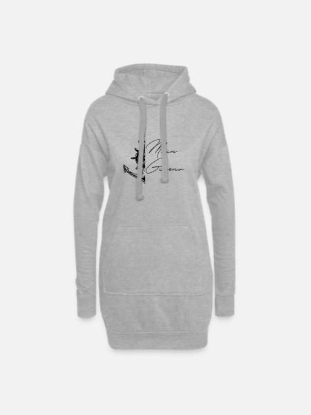 Moin Giorno - Hoodie-Kleid - Grau meliert